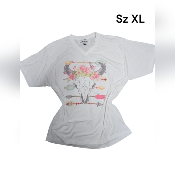 Western Steer Skull Arrows Sz XL NEW - Picture 1 of 1